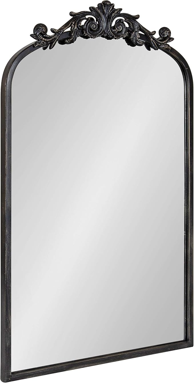 Kate and Laurel Arendahl Traditional Arch Mirror, 19 x 30.75, Antique Black by KateandLaurel