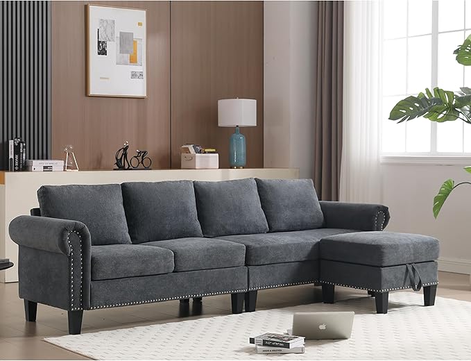 Ball & Cast 106" Convertible Sectional Sofa by BallCast