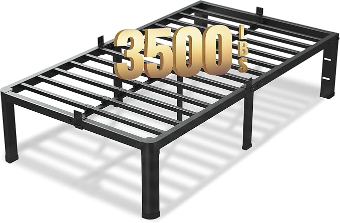 18 Inch Twin XL Bed Frame, 3500Lbs Heavy Duty Metal Platform by VIPSHOW