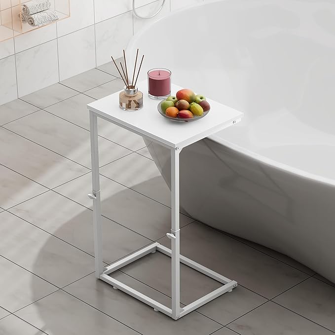 Vagusicc C Shaped End Table for Couch, 33.2'' Extra Tall C Table Adjustable - Image 8