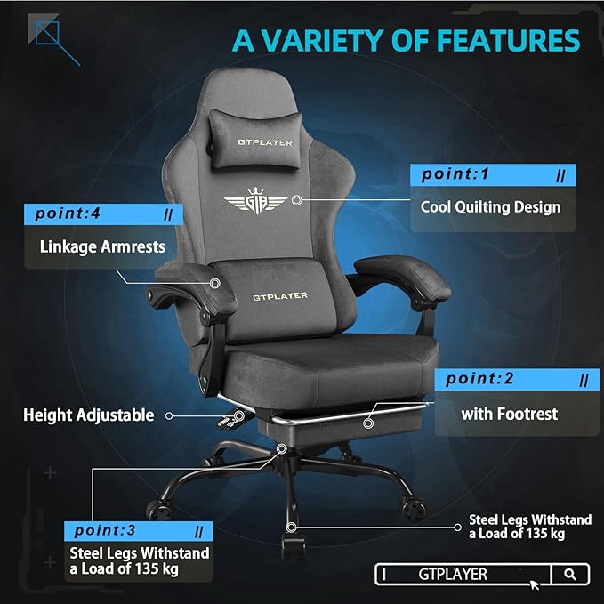 GTPLAYER Gaming Chair Fabric - Image 6