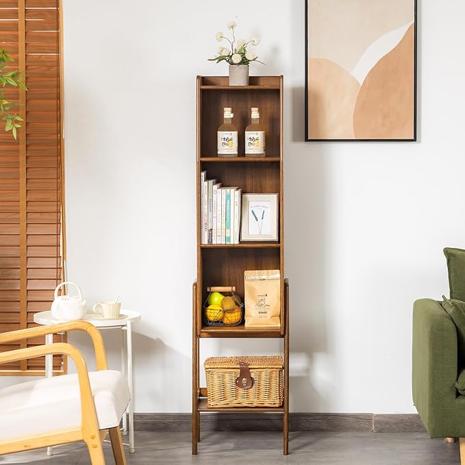 4-Tier Bamboo Bookshelf - Image 5