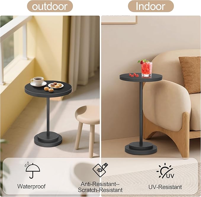 Drink Table, Small Pedestal Side Tables - Image 6