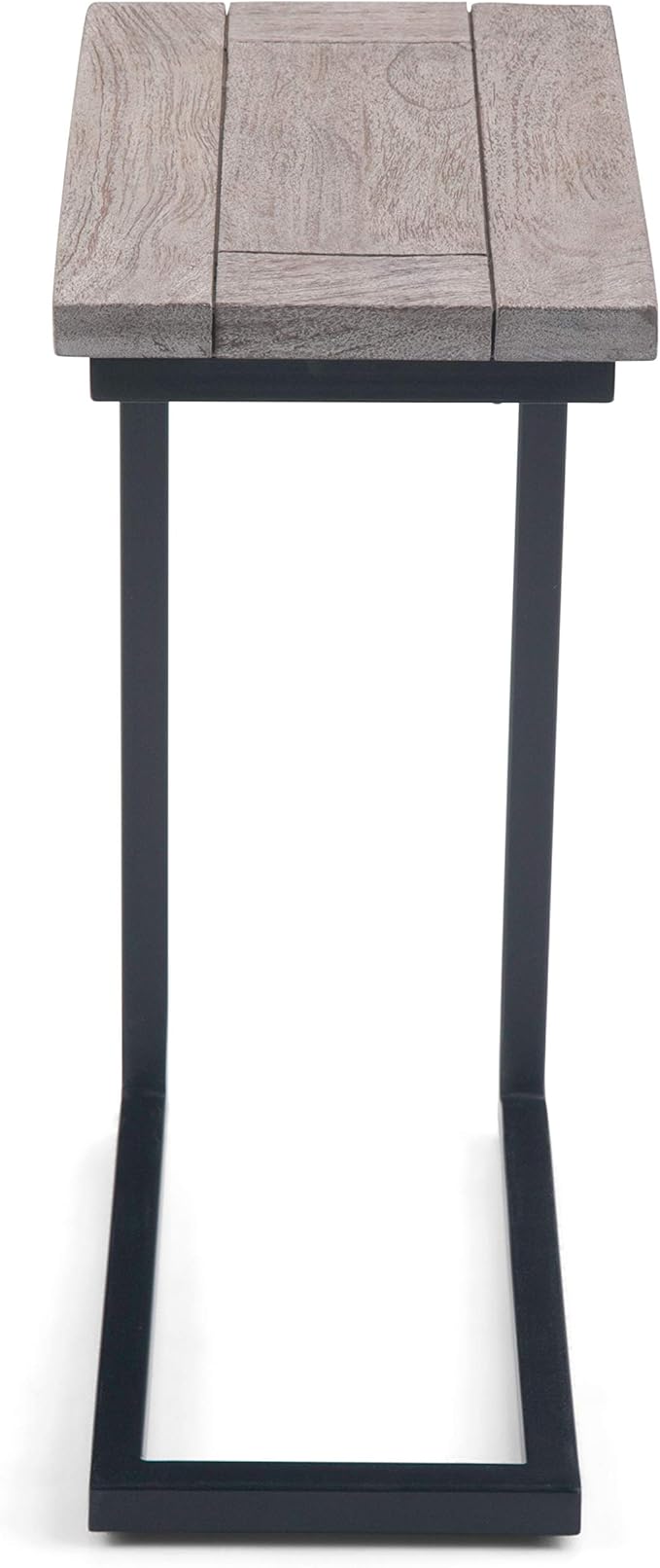 SIMPLIHOME Skyler 18-inch Wide Solid Mango/Metal Industrial C-Shaped End Table - Image 3