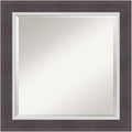 Amanti Art Brown Wall Mirror 26x26 Ellie Brown Silver Square Bathroom Mirror by AmantiArt