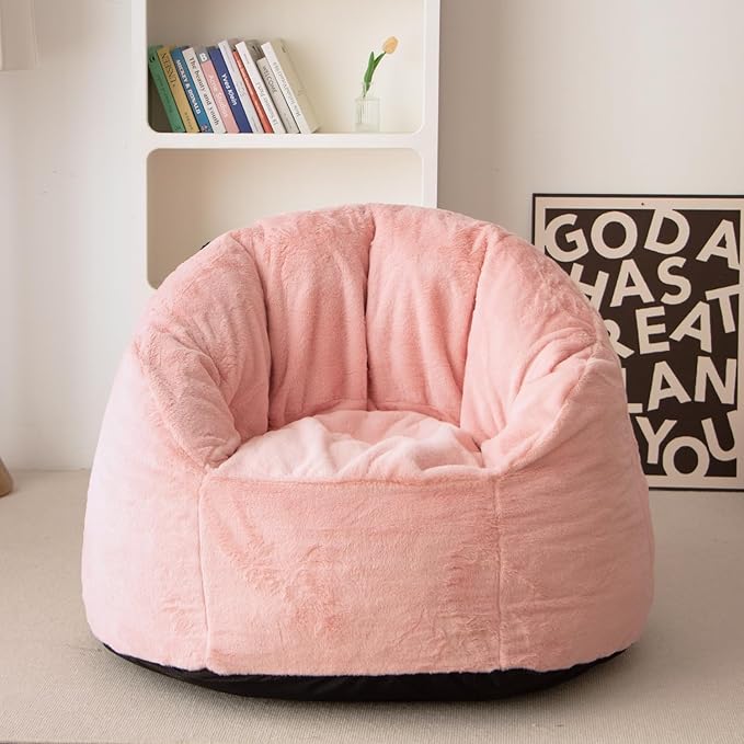 N&V Large Shell Bean Bag Chair, Adult Size Bean Bag Sack, Foam Filling - Image 4