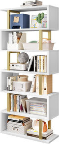 SORCEDAS Bookshelf Geometric Bookcase S Shaped Industrial Bookshelf Storage by SpecialYourHome