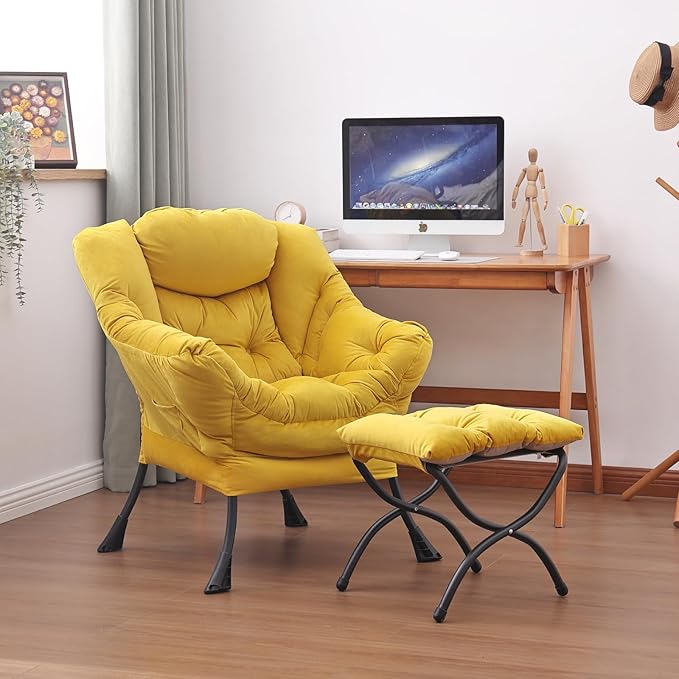 Lazy Chair and Ottoman, Large Accent Lounge Chair - Image 2
