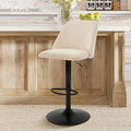 COLAMY Bar Stools Set of 1, Modern Swivel Bar Chairs, Adjustable Upholstered by COLAMYINC