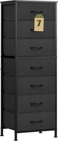 WLIVE Black Tall Dresser for Bedroom, 7 Drawer Dressers & Chests of Drawers by WLIVE