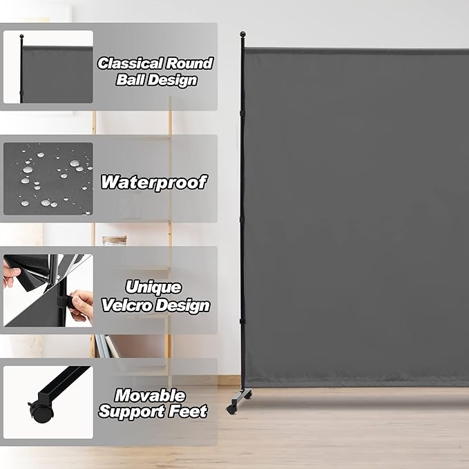 6FT Single Panel Room Divider - Image 2