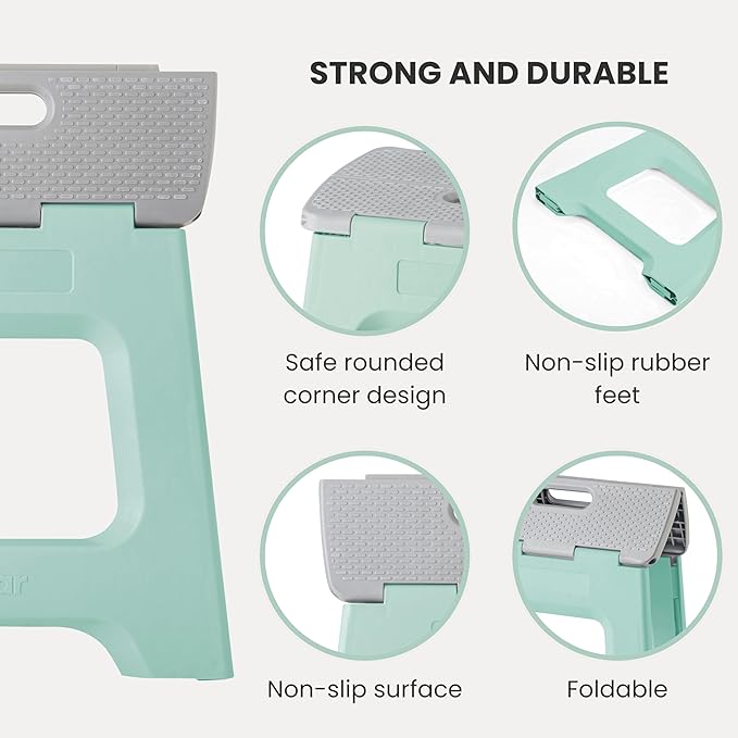 Vigar Compact Step Stool Foldable, 12-1/2-inch Step Stools - Image 4