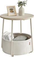VASAGLE Small Round Side End Table, Modern Nightstand by VASAGLEbySONGMICSHOME
