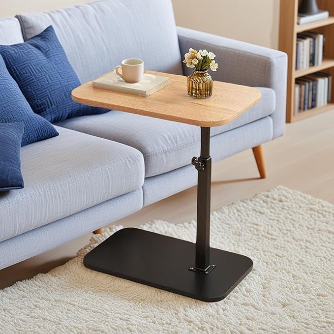 C End Table Adjustable Height, C Shaped Side Tables Living Room and Bedroom - Image 7
