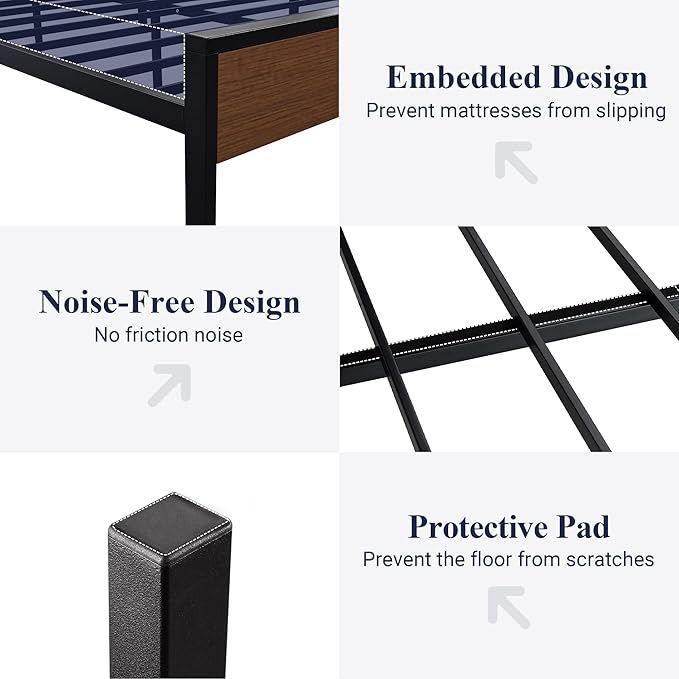 Allewie Full Size Platform Bed Frame - Image 6