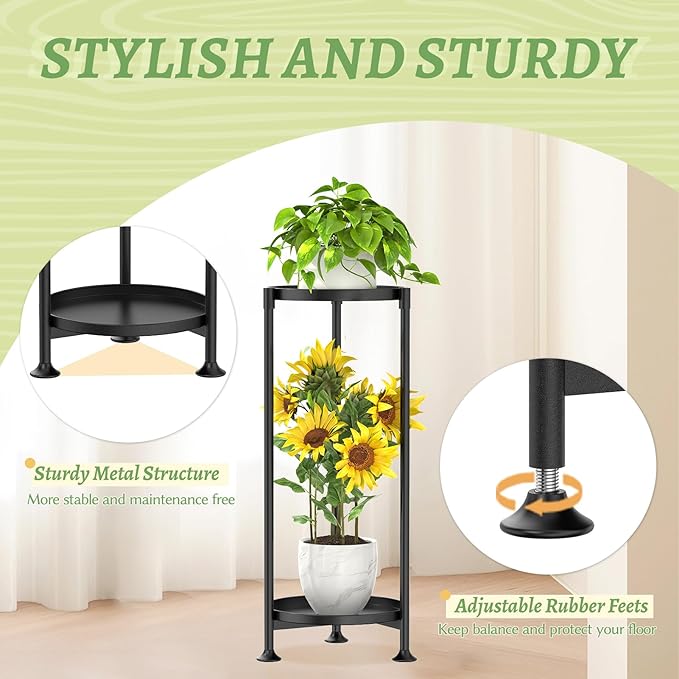 KMOTASUO 2 Tier Plant Stand Indoor - Image 3