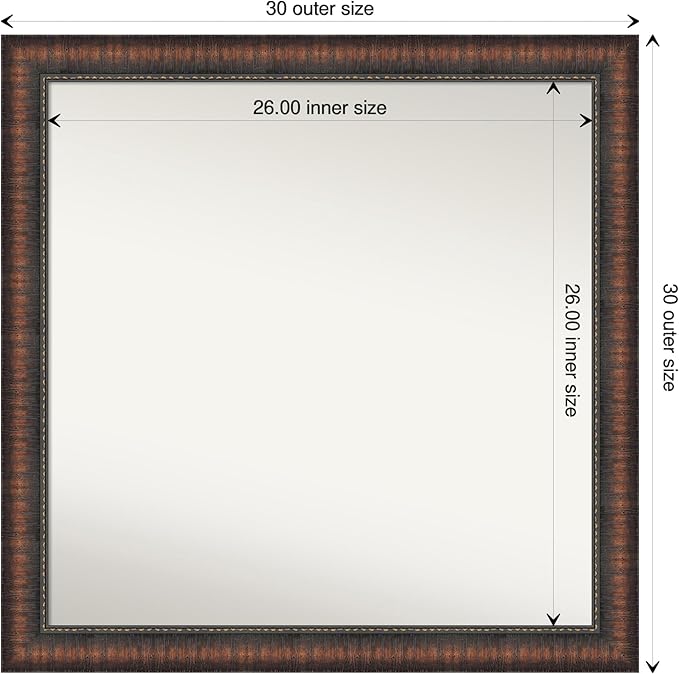 Amanti Art White Bathroom Mirror - Image 4