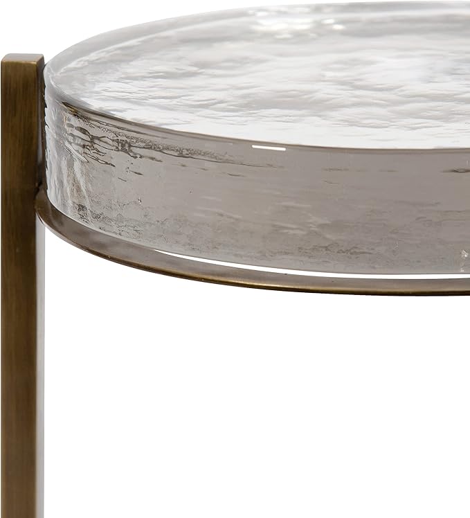 Kate and Laurel Aguilar Modern Drink Table; 9 x 9 x 23; Brass - Image 7