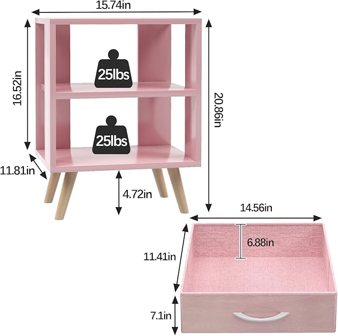 Night Stand, Nursery Side Table - Image 2