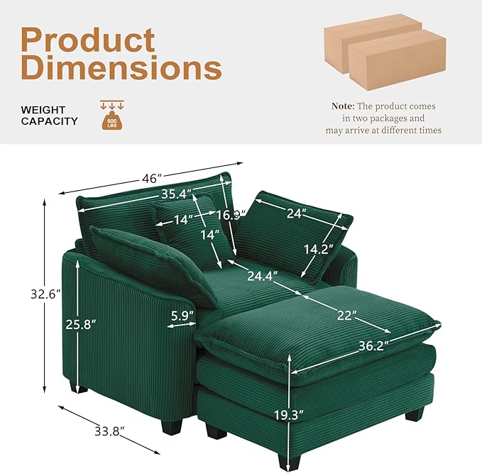 Furniliving Oversized Accent Chair - Image 2