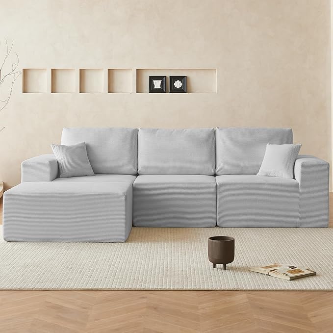 INGEROOM 108" Cloud Sectional Couch, Modular Sectional Sofa - Image 7
