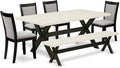 East West Furniture X627MZ606-6 6 Piece Dining Table Set Contains a Rectangle by EastWestFurniture