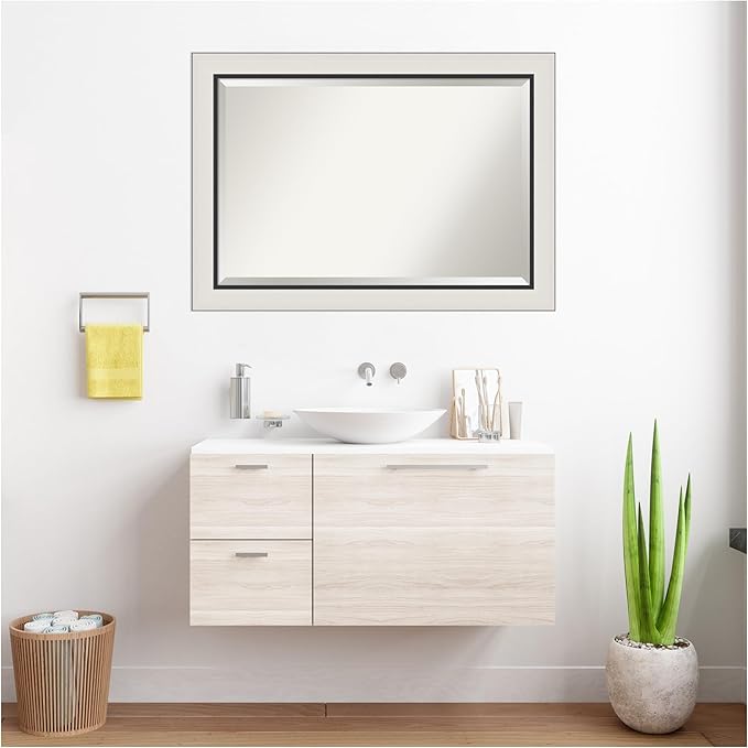 Amanti Art Silver Bathroom Mirror - Image 7