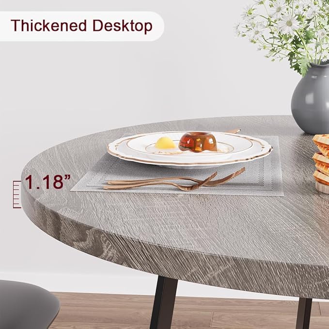 CABIHOME Dining Table Set for 2, Round Kitchen Table Set, Dining Table Set - Image 5