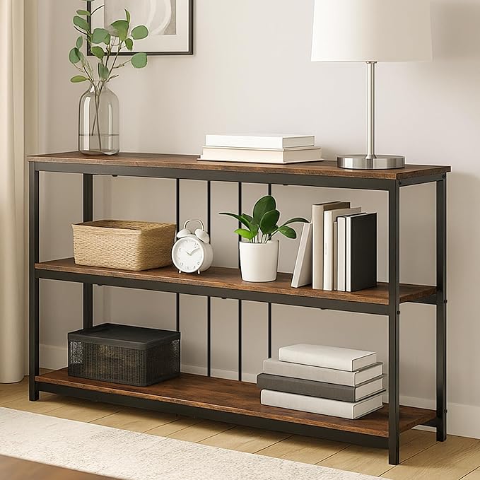 INHABIT UNION Sofa Console Table, Farmhouse Long Entryway Table by INHABITUNION
