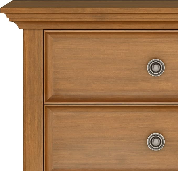 SIMPLIHOME Amherst SOLID WOOD 24 Inch Wide Traditional Bedside Nightstand Table - Image 6