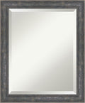Amanti Art Grey Wall Mirror 23x19 Angled Metallic Rainbow Rectangle Bathroom by AmantiArt
