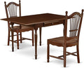 East West Furniture MZDO3-MAH-W 3 Piece Dining Room Furniture Set Contains a by EastWestFurniture