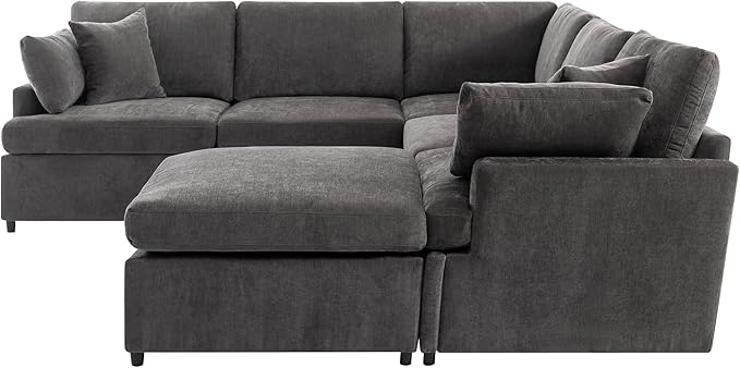 Merax 6-Seater Modern Large U-Shape Sectional Sofa, - Image 5