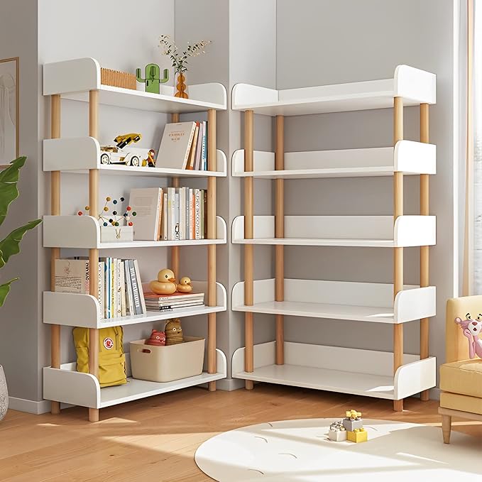 5-Tier Wooden Open Bookcase - Image 8