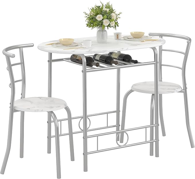 VECELO 3-Piece Dining Table Set by VECELO
