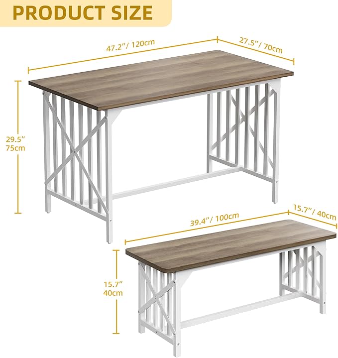 DWVO 3-Piece Kitchen Table - Image 2