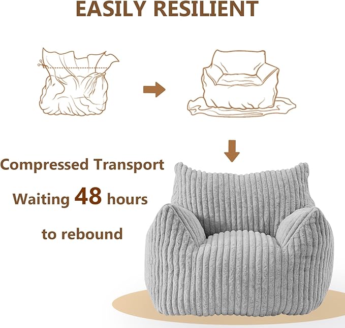 Giant Bean Bag Chairs for Adults Teens, Large Bean Bag Sofa Chairs - Image 6