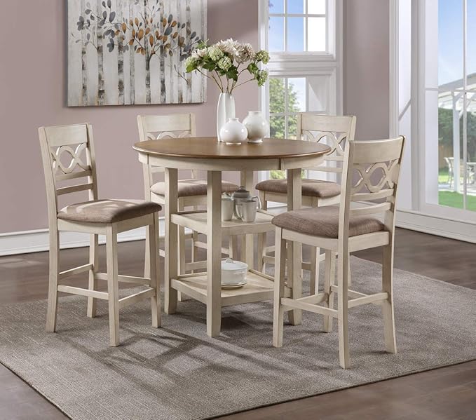 New Classic Furniture Cori 5-Piece Round Counter Dining Set - Image 2