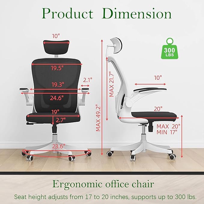 Ergonomic Office Chair, High-Back Mesh Computer Desk Chair - Image 2