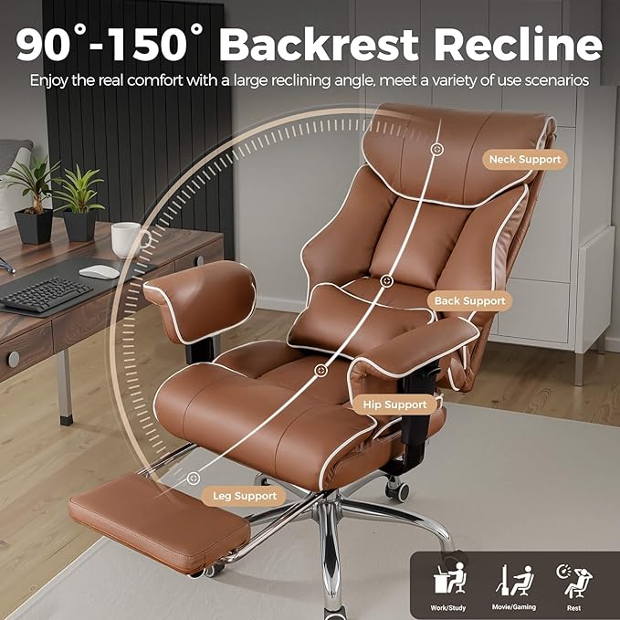 GTRACING Big and Tall Gaming Chair 400lbs Heavy Duty Office Chair - Image 5
