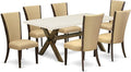 East West Furniture X727VE703-7 7 Piece Modern Dining Table Set Consist of a by EastWestFurniture