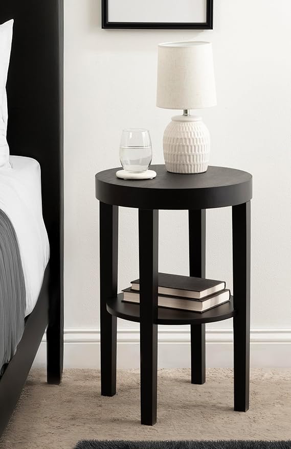 Kate and Laurel Talcott Modern Round Wood Side Table, Natural Wood, - Image 4