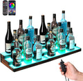 2 Pack 16 Inch LED Lighted Liquor Bottle Display Shelf, 3 Tier LED Bar Shelves by Aisthtea