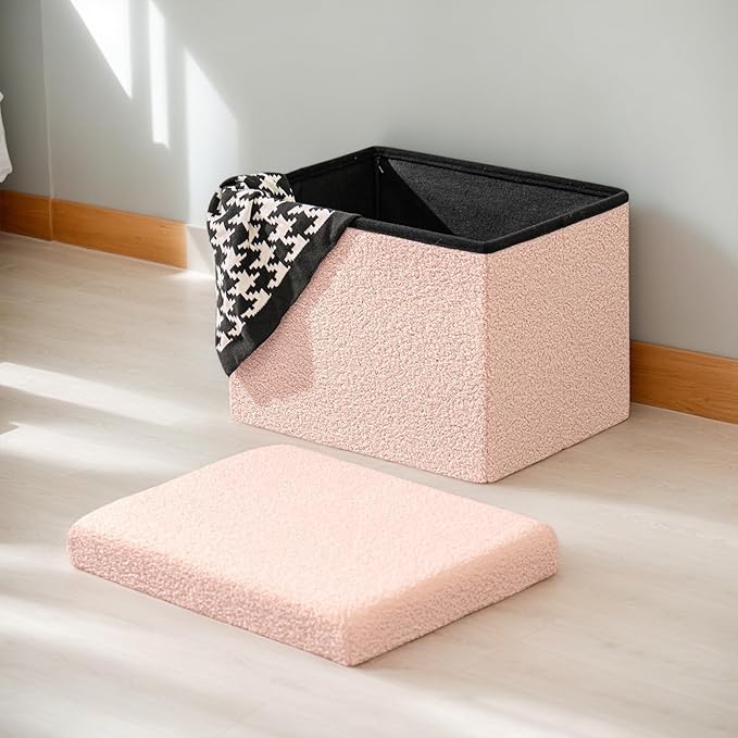 16.5 Folding Storage Ottoman Cube - Image 2