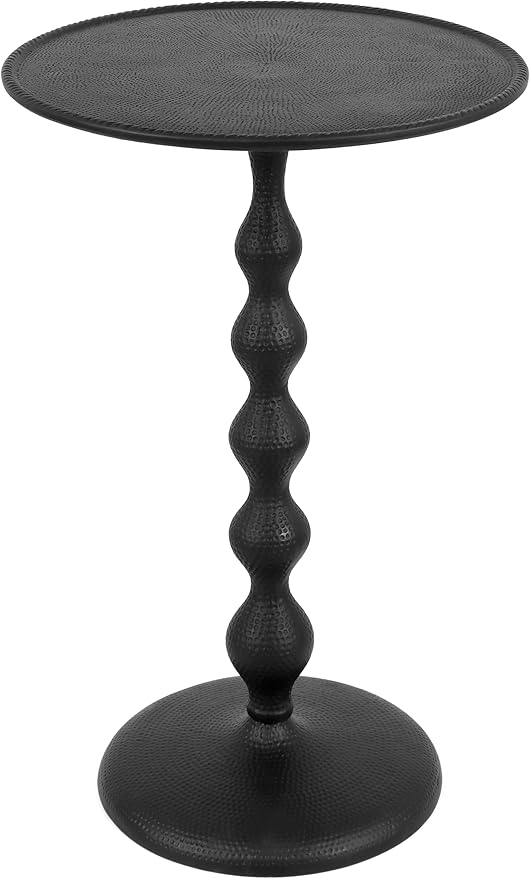 CLEENTABLE Pedestal Round Lightweight Metal Side Table - Image 7