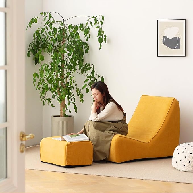N&V Bean Bag Chair Single Seated Foam Sofa Armless Floor Sofa - Image 3