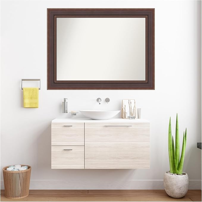 Amanti Art Brown Bathroom Mirror - Image 5