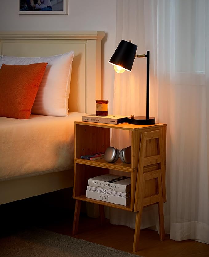 Pipishell Bamboo Stackable End Tables, Wood Living Room Nightstand, Bedside - Image 8