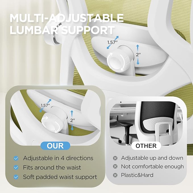 Ergonomic Office Chair with Footrest, Ultra Thick Reclining Office Desk Chair - Image 3