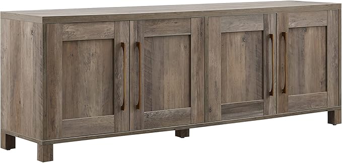 Henn&Hart Rectangular TV Stand for TV's up to 80" in Gray Oak, TV Stands for by HennHart